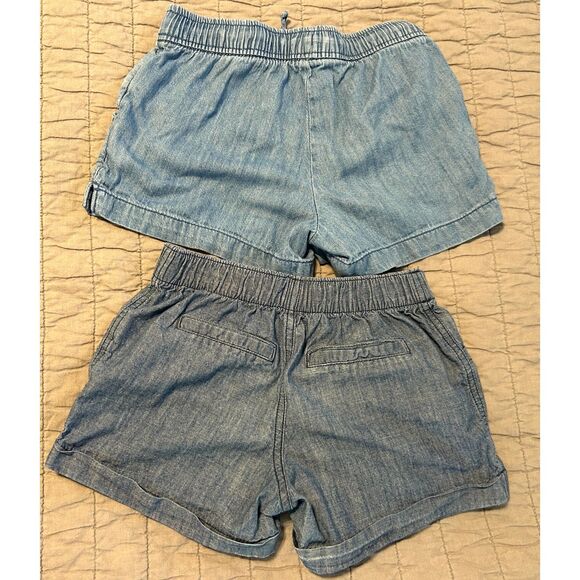 Lot of 2 Old Navy Girl's Denim Shorts Size Medium Dark & Medium Wash 100% Cotton - Picture 3 of 6